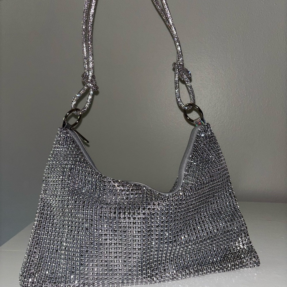Silver Rhinestone Women's Bag